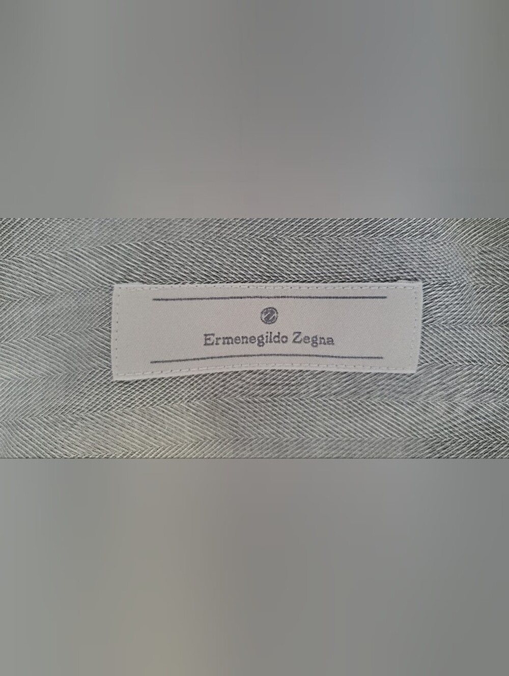 ERMENEGILDO ZEGNA Gray Dress Shirt 15.5 EUR 39 Cotton Twill French Cuffs - Picture 6 of 6